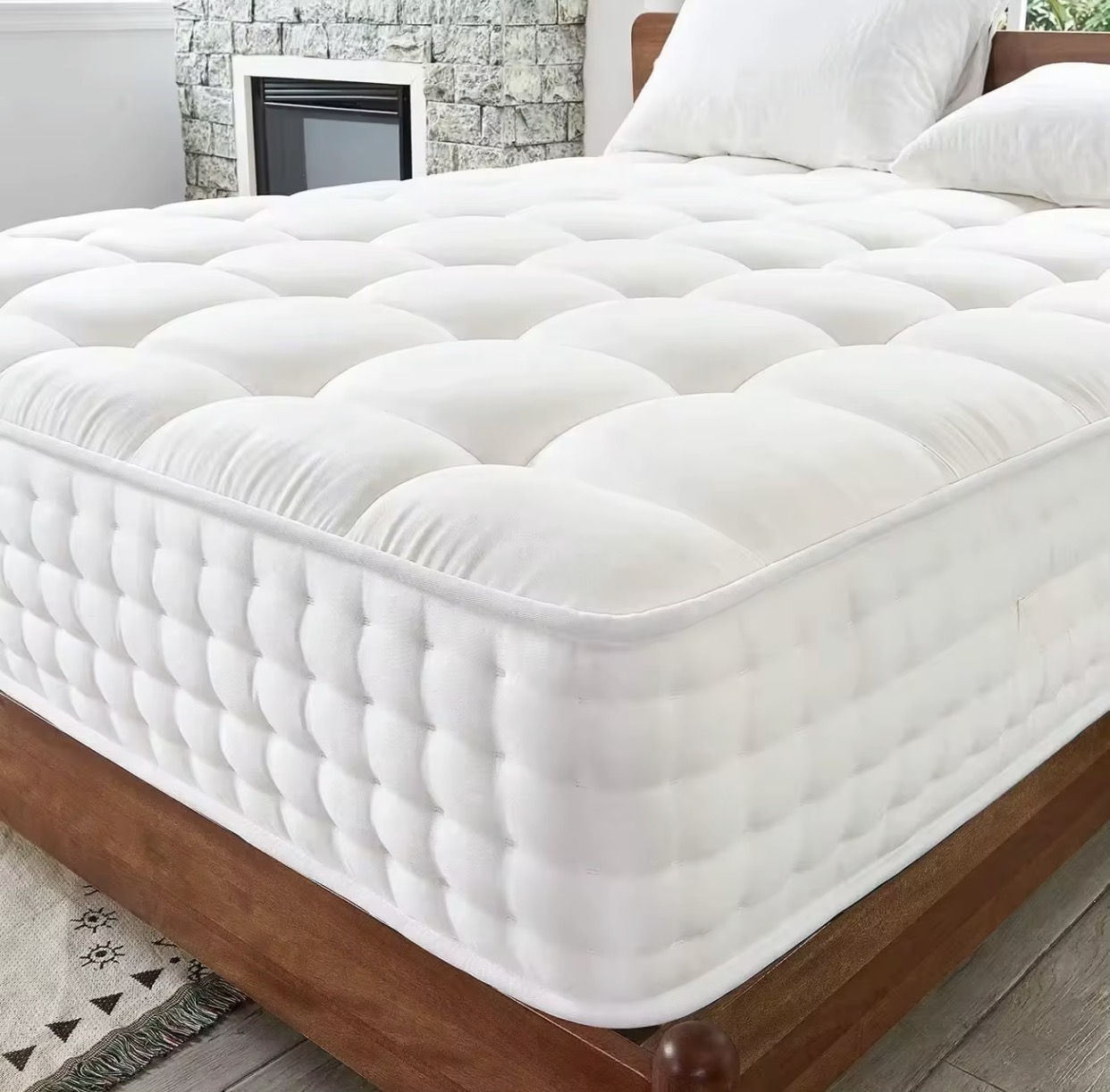 Matelas a mousse ressorts compressé